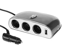 UTICNICA ZA UPALJAC TROSTRUKA SA USB 12|24V 58611 CARMOTION