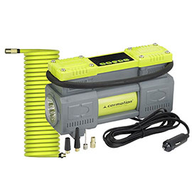 KOMPRESOR DVA KLIPA 12V 10 BAR AUTOMATSKI 4 ADAPTERA 63341 CARMOTION