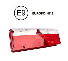 STOP LAMPA EUROPOINT 3 LEVA 24V LED+ STANDARDNE SIJALICE WTL105 M-TECH